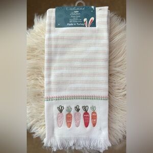 Ladinne Set of 2 Easter Kitchen Towel with Fringe Accents